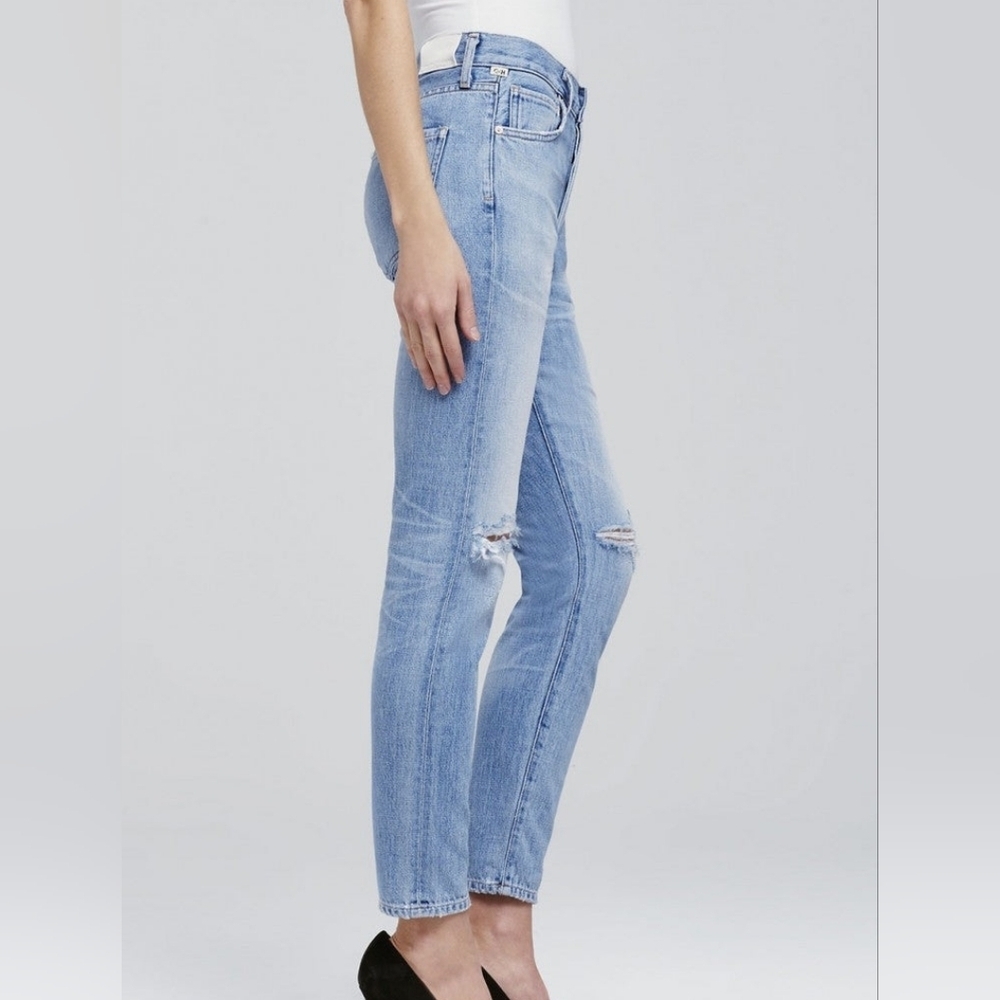 Citizens Of Humanity Torn Wash Liya High Rise Classic Fit Crop Jeans Size 28 - Picture 2 of 14